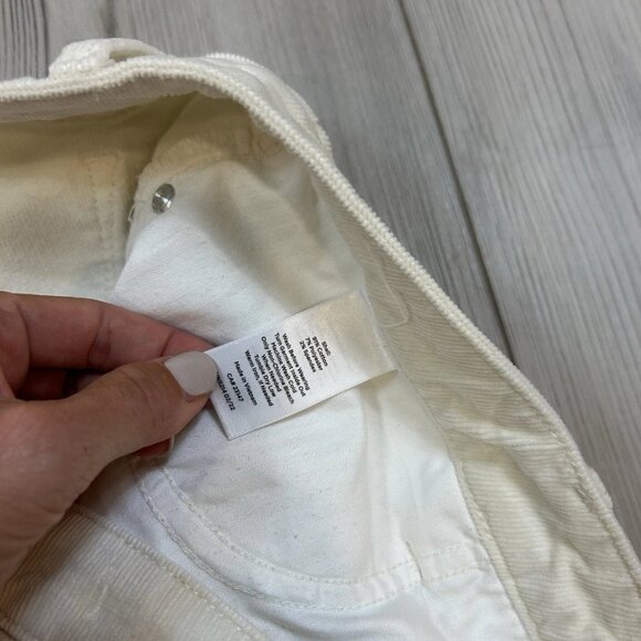 Talbots Corduroy Jeggings High Waist Ankle Length Women’s Ivory Cream Size 14 - Picture 9 of 11